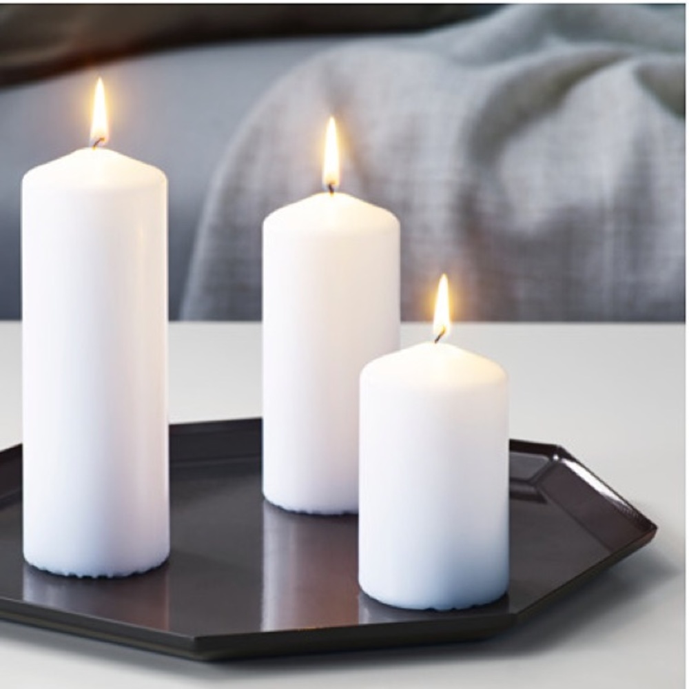 IKEA Infanga Gray Metal Candle Dish Tray